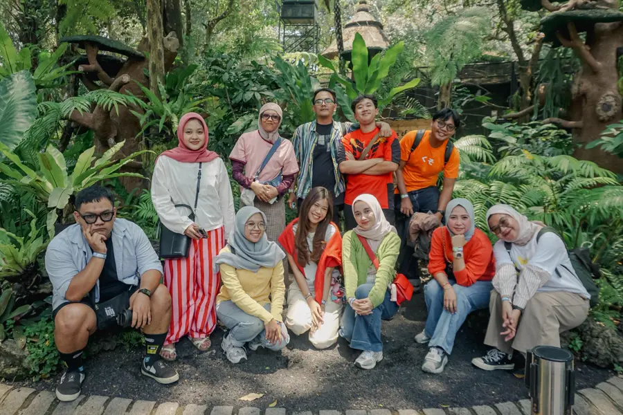 Team outing among the greenery